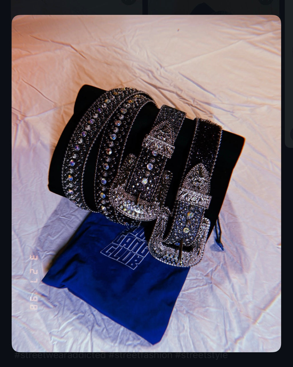 European & American Drip Rhinestone Hip-Hop Belt