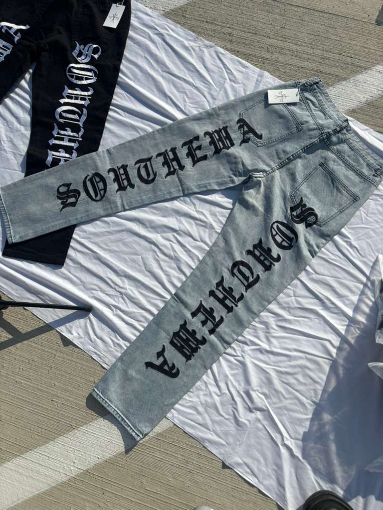 Gothic Embroidered Jeans