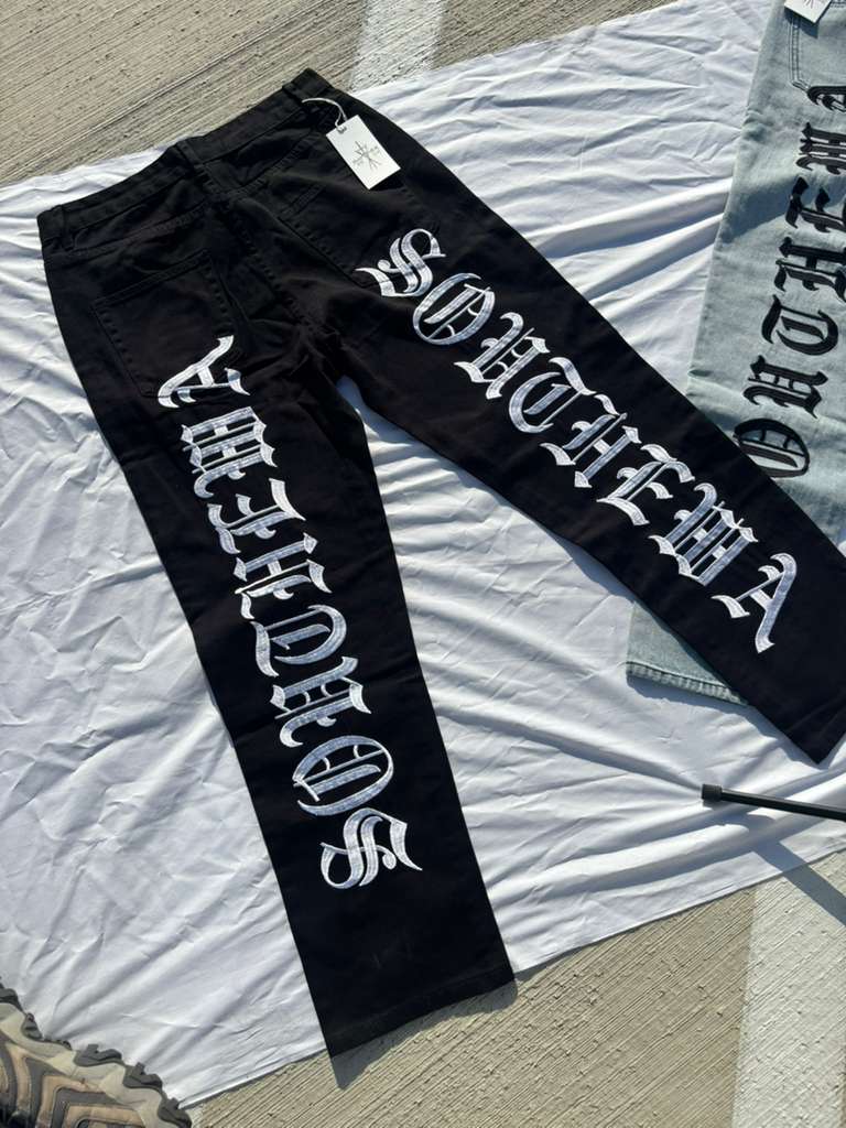 Gothic Embroidered Jeans