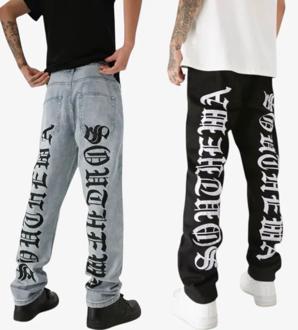 Gothic Embroidered Jeans