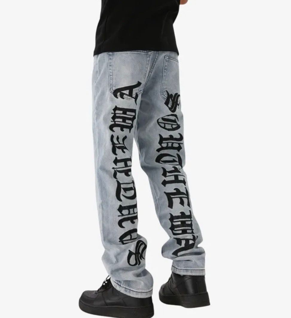 Gothic Embroidered Jeans